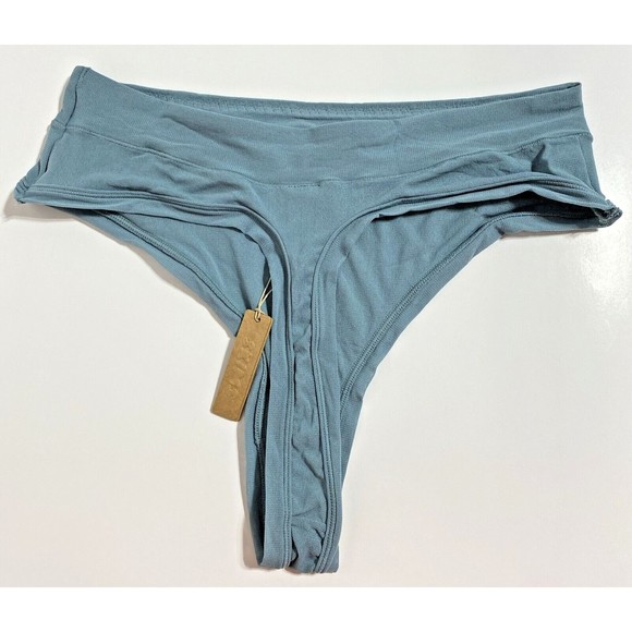 SKIMS Fits Everybody Thong Panty Panties Women's 4X Arctic Blue Green Sexy NEW - Picture 3 of 10